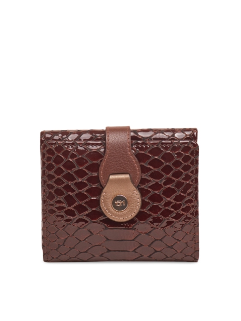 

tohl Women Brown Textured Three-Fold Wallet