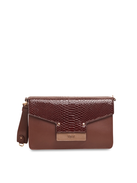 

tohl Brown & Coffee Brown Textured Clutch