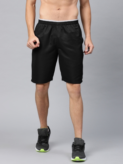 

HRX by Hrithik Roshan Men Black Solid Regular Fit Sports Shorts
