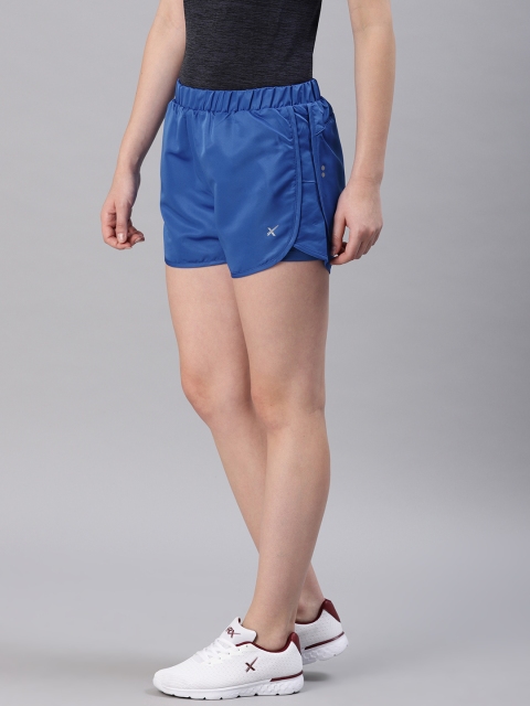 

HRX by Hrithik Roshan Women Blue Solid Regular Fit Sports Shorts