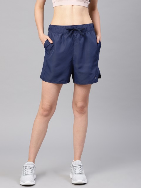 

HRX by Hrithik Roshan Women Blue Solid Regular Fit Regular Shorts