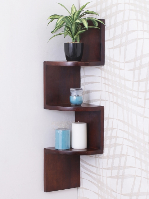 

Home Sparkle Brown Wood Basic Wall Shelf