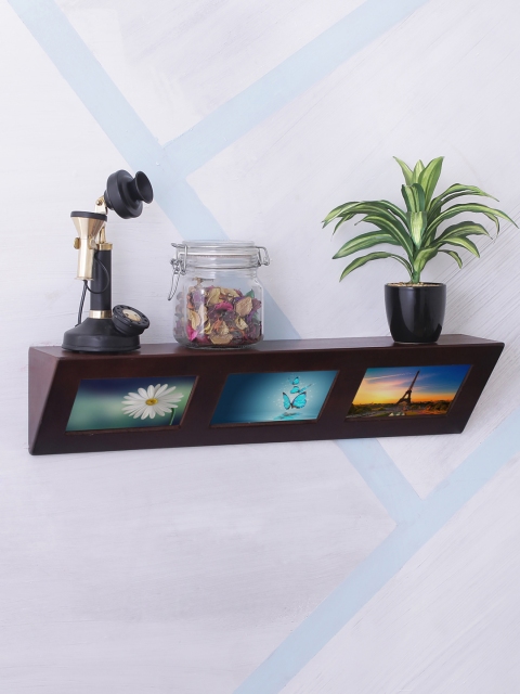 

Home Sparkle Brown MDF Basic Wall Shelf