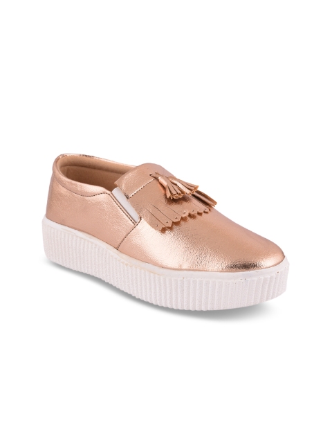 

meriggiare Women Copper-Toned Slip-On Sneakers