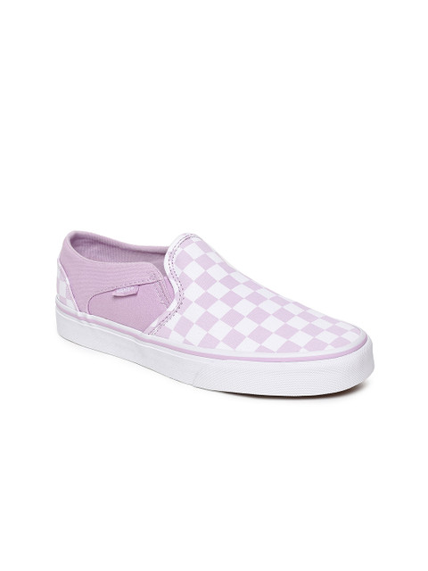 

Vans Women Lavender & White Slip-On Sneakers