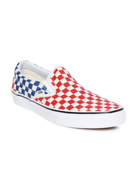 

Vans Unisex Red and Blue Sneakers