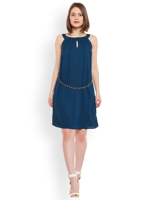 

Latin Quarters Women Blue Solid A-Line Dress