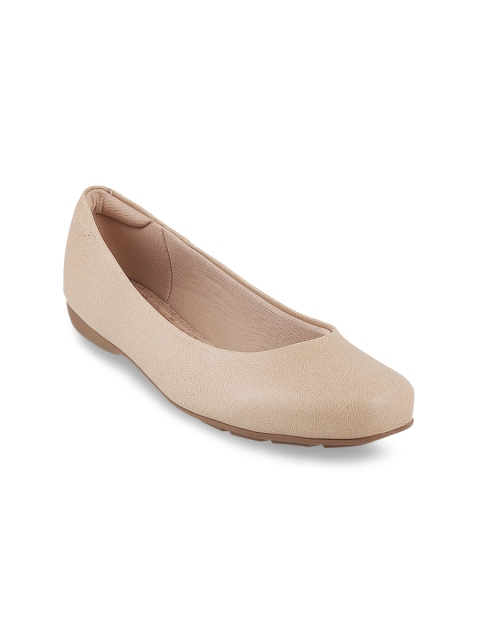 

DAVINCHI Women Beige Solid Synthetic Ballerinas