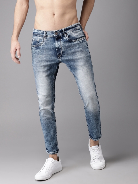 

Moda Rapido Men Blue Skinny Fit Mid-Rise Clean Look Stretchable Cropped Jeans