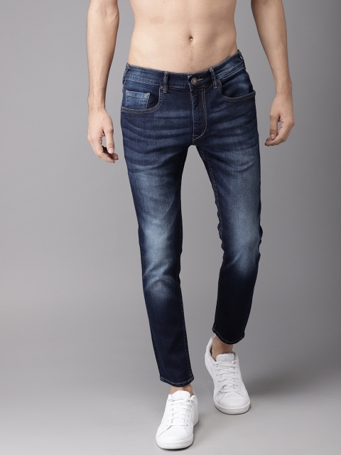 

Moda Rapido Men Blue Regular Fit Mid-Rise Cropped Clean Look Jeans