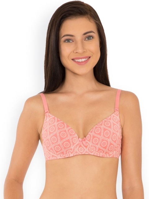 

Jockey Peach Printed Underwired Lightly Padded T-shirt Bra