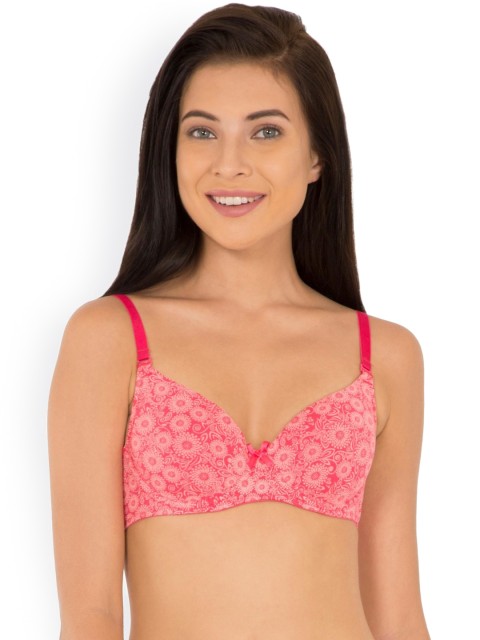 

Jockey Red Printed Underwired Lightly Padded T-shirt Bra
