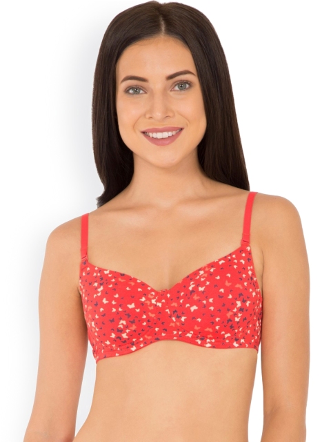 

Jockey Red Printed Non-Wired Lightly Padded Everyday Bra
