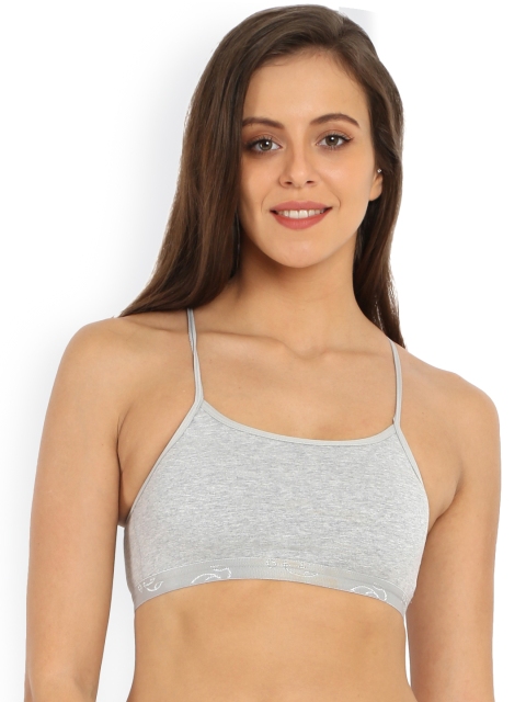 

Jockey Grey Melange Solid Non-Wired Non Padded Camisole Bra 1351-0105