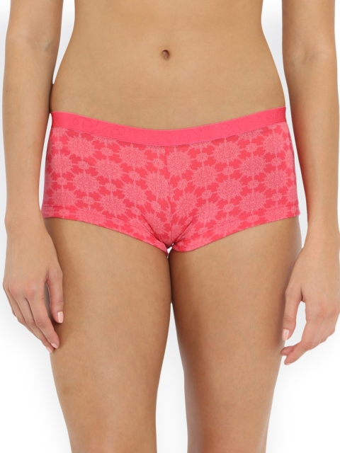 

Jockey Women Pink Printed Boy Shorts 3004-0110-PRINT, Turquoise blue
