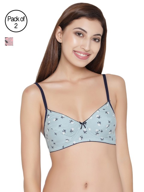 

Clovia Pack Of 2 Bra, Blue