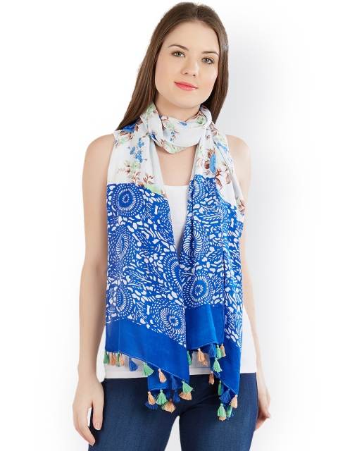 

Vozaf Women Blue & White Printed Stole