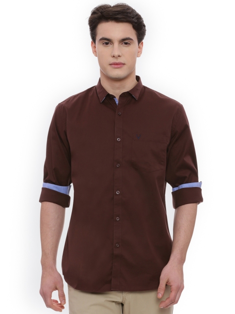 

Allen Solly Men Brown Slim Fit Solid Casual Shirt