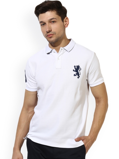 

Red Tape Men White Solid Polo Collar T-shirt