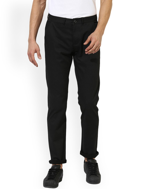 

Red Tape Men Charcoal Grey Comfort Slim Fit Solid Chinos