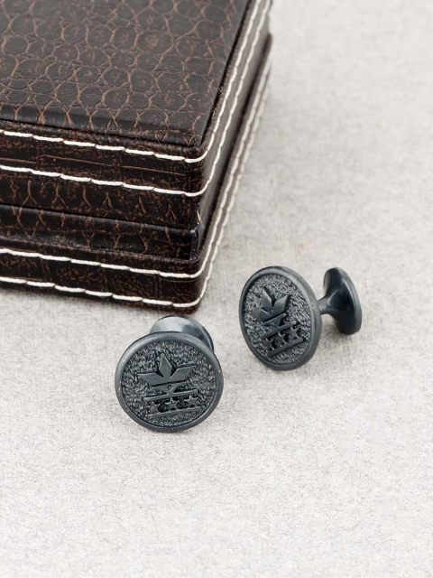 

Dare by Voylla Black Geometric Cufflinks