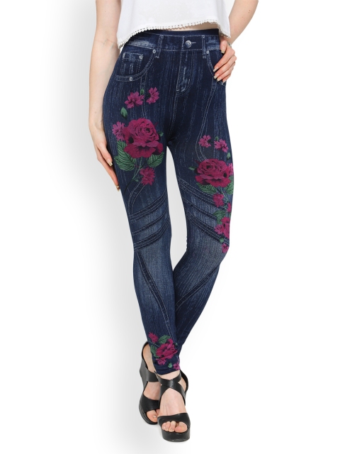 

Camey Women Blue Floral Print Jeggings