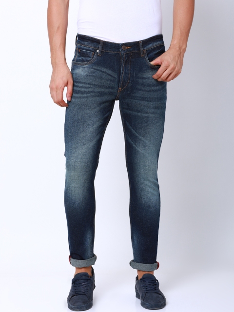

LOCOMOTIVE Men Blue Slim Fit Mid-Rise Clean Look Stretchable Jeans