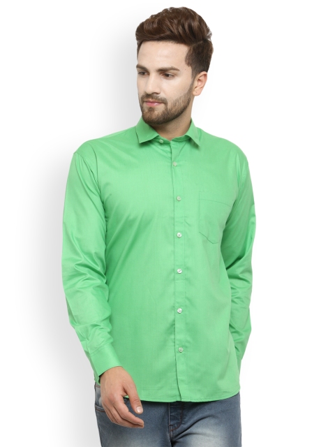 

JAINISH Men Green Classic Slim Fit Solid Casual Shirt