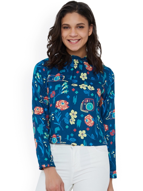 

Chumbak Women Blue Printed Top