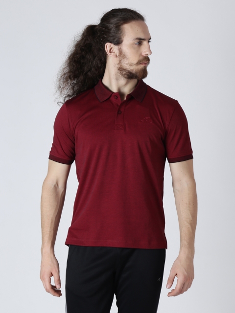 

Alcis Men Maroon Solid Polo Collar Slim Fit T-shirt