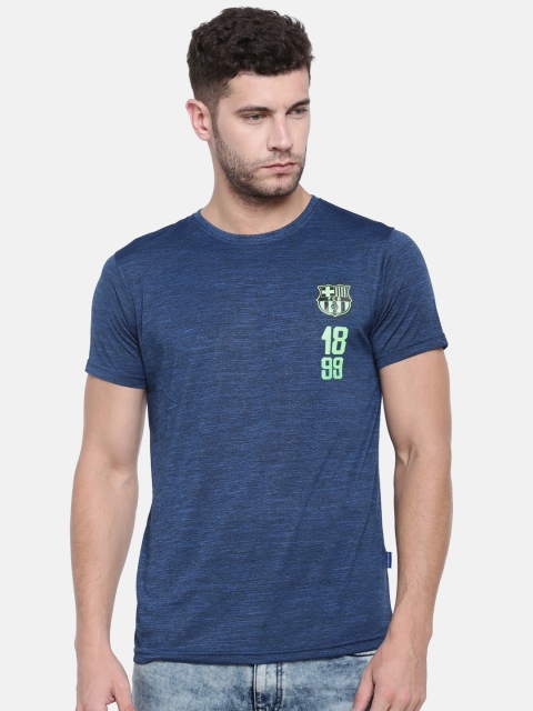 

FC Barcelona Men Blue Solid Round Neck T-shirt