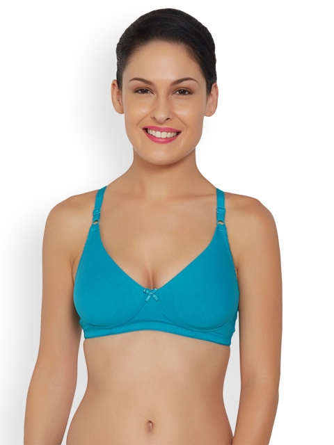 

Libertina Blue Solid Non-Wired Non Padded T-shirt Bra