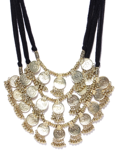 

Infuzze Antique Gold-Toned Layered Necklace
