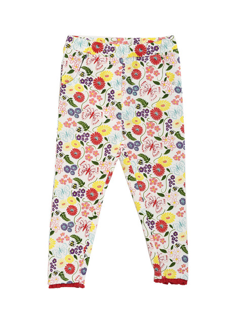 

MINI KLUB Girls Multicoloured Floral Print Leggings, Multi