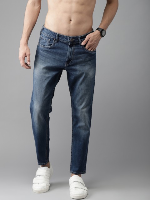 

Moda Rapido Men Blue Slim Fit Mid-Rise Clean Look Stretchable Cropped Jeans