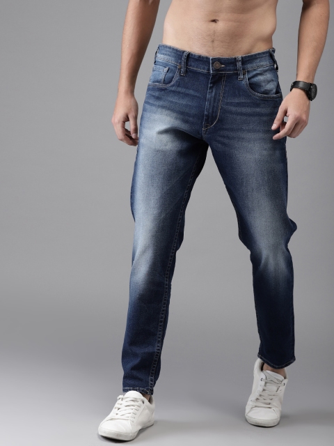 

Moda Rapido Men Blue Slim Fit Mid-Rise Clean Look Stretchable Cropped Jeans