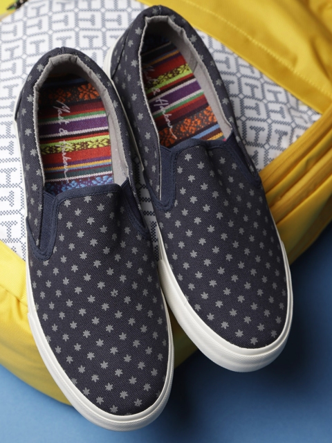 

Mast & Harbour Men Navy Blue Slip-On Sneakers