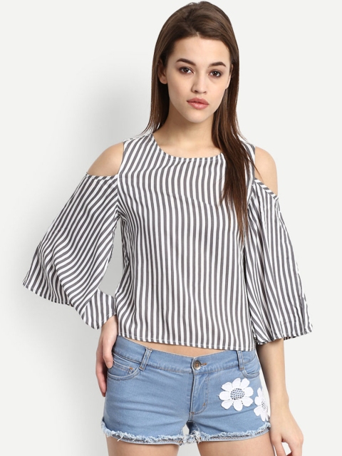 

StalkBuyLove Women White Striped Top