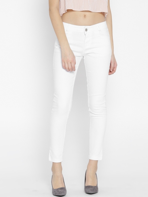 

Xpose Women White Slim Fit Mid-Rise Clean Look Stretchable Jeans