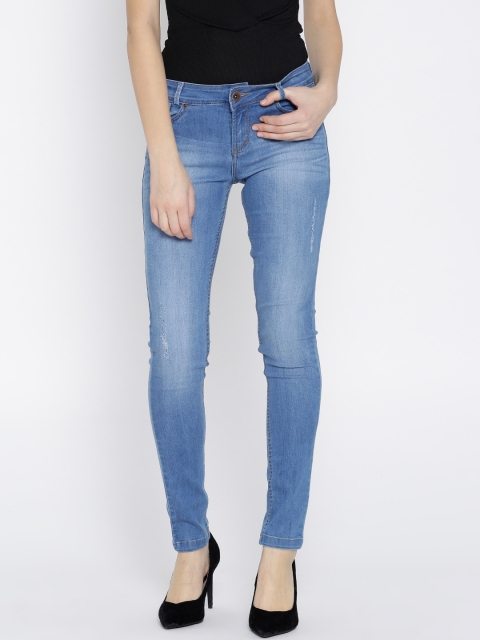 

Xpose Women Blue Skinny Fit Mid-Rise Low Distress Stretchable Jeans