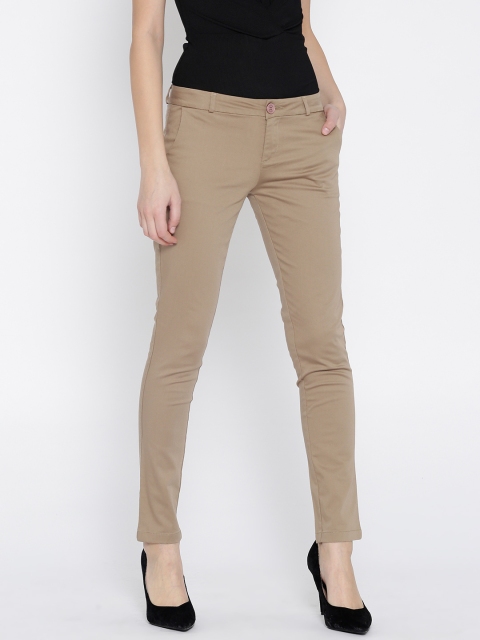 

Xpose Women Brown Smart Slim Fit Solid Regular Trousers