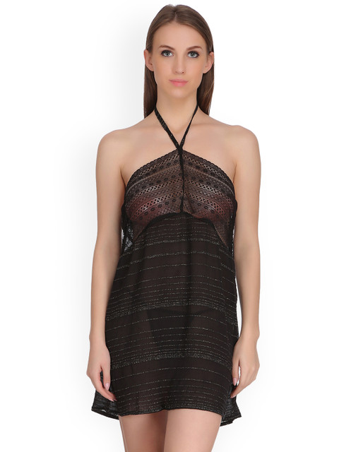 

Clovia Black Solid Baby Doll SN1047P13