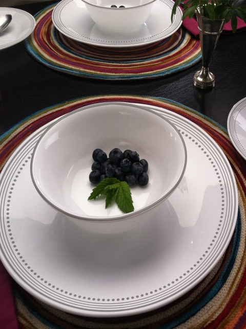 

Corelle White & Grey 21-Pieces Printed Glass Dinner Set Set