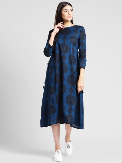 

Kira Women Blue Printed Maxi Dress
