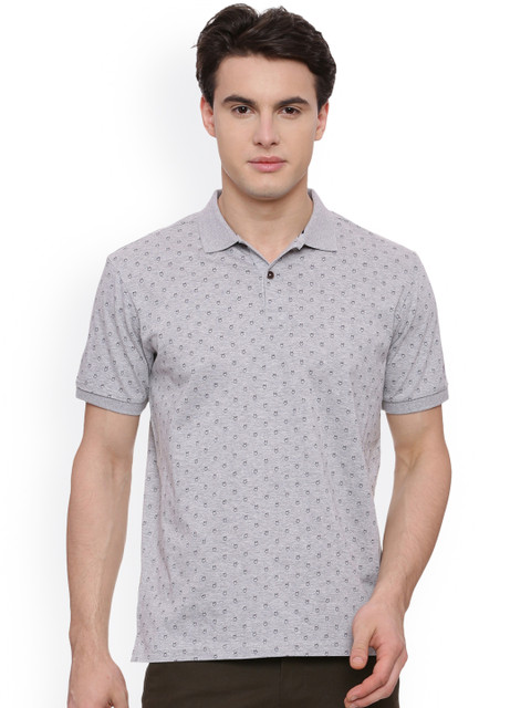 

Solly Sport Men Grey Printed Polo Collar T-shirt