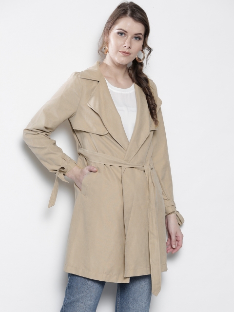 

DOROTHY PERKINS Women Khaki Solid Duster Jacket
