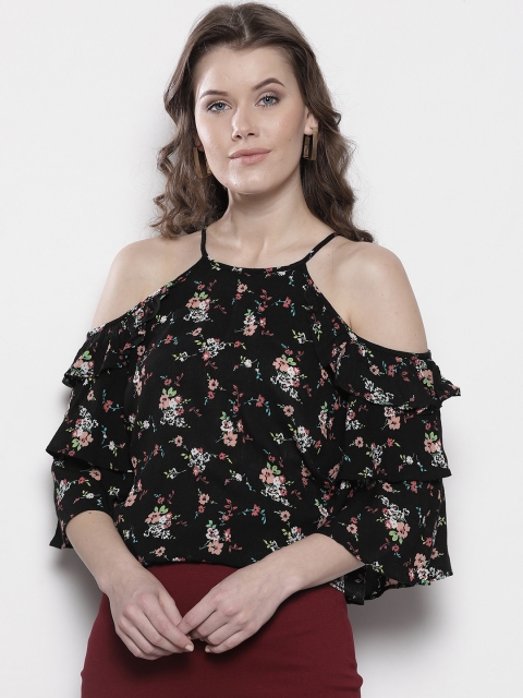 

DOROTHY PERKINS Women Black Printed Top