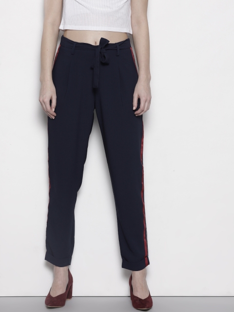 

DOROTHY PERKINS Women Navy Blue Trousers