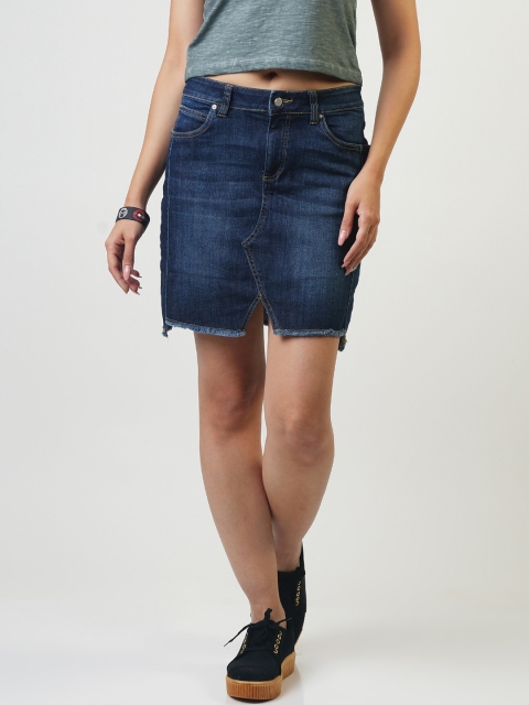 

Blue Saint Women Blue Denim Mini Skirt