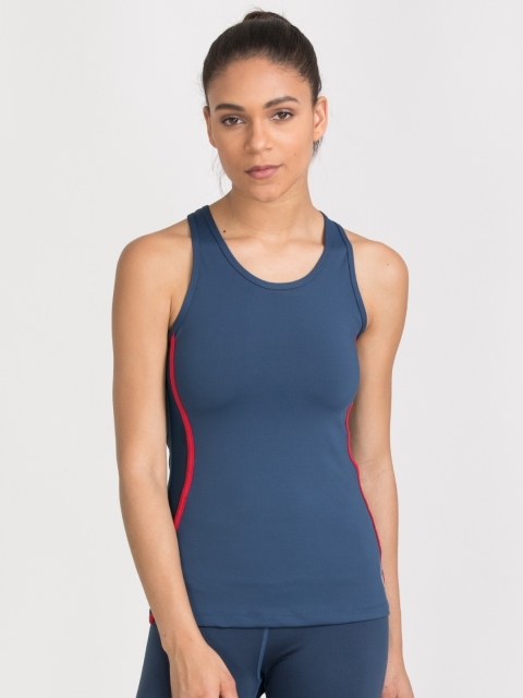 

Zelocity by Zivame Women Blue Solid Tank Top